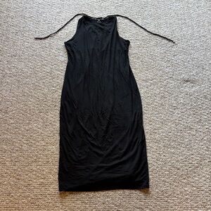 White House Black Market Black Halter Midi Dress